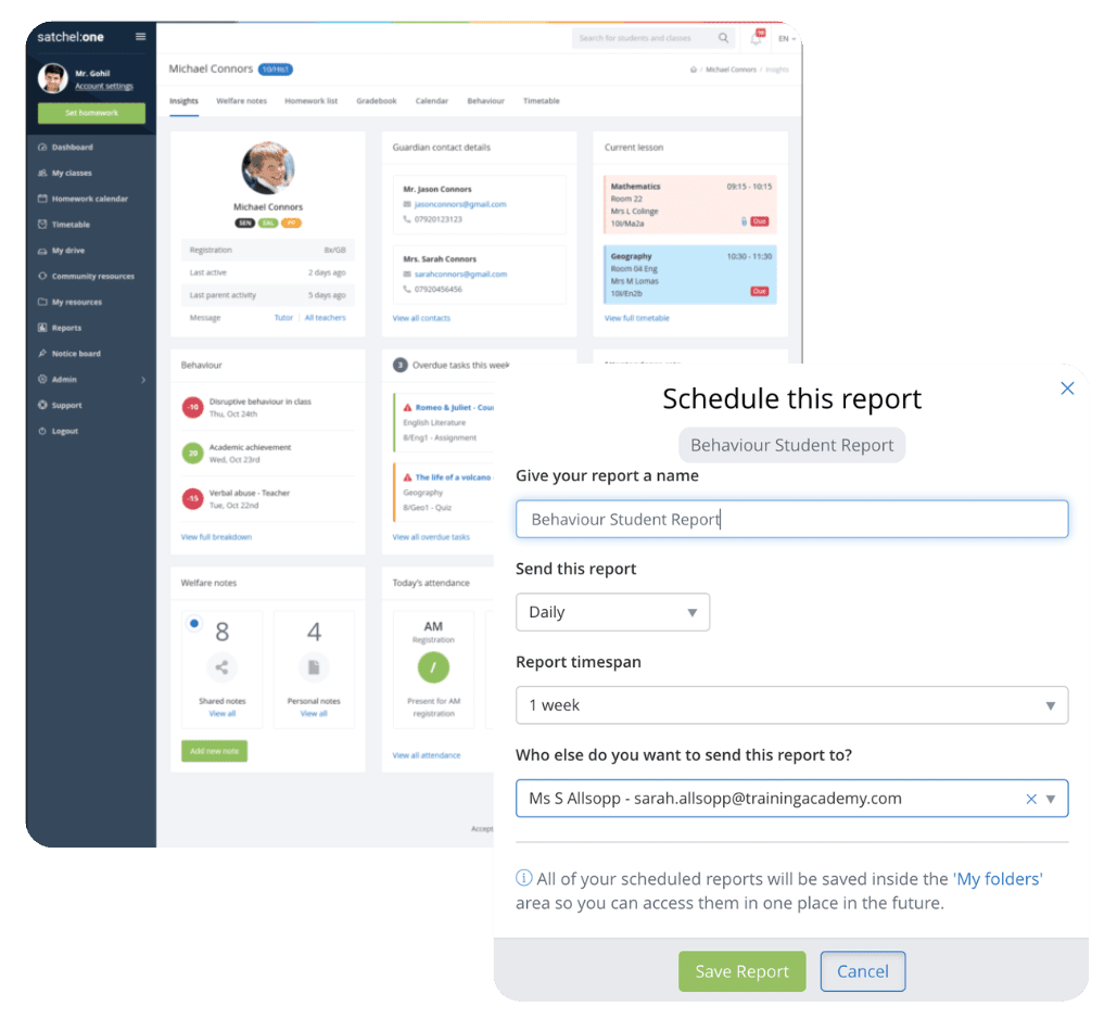 Resolved and unresolved Referred Incidents in Behaviour Management Suite